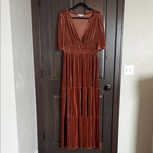Baltic Born Velvet Maxi Dress Dark Spice Size 1x